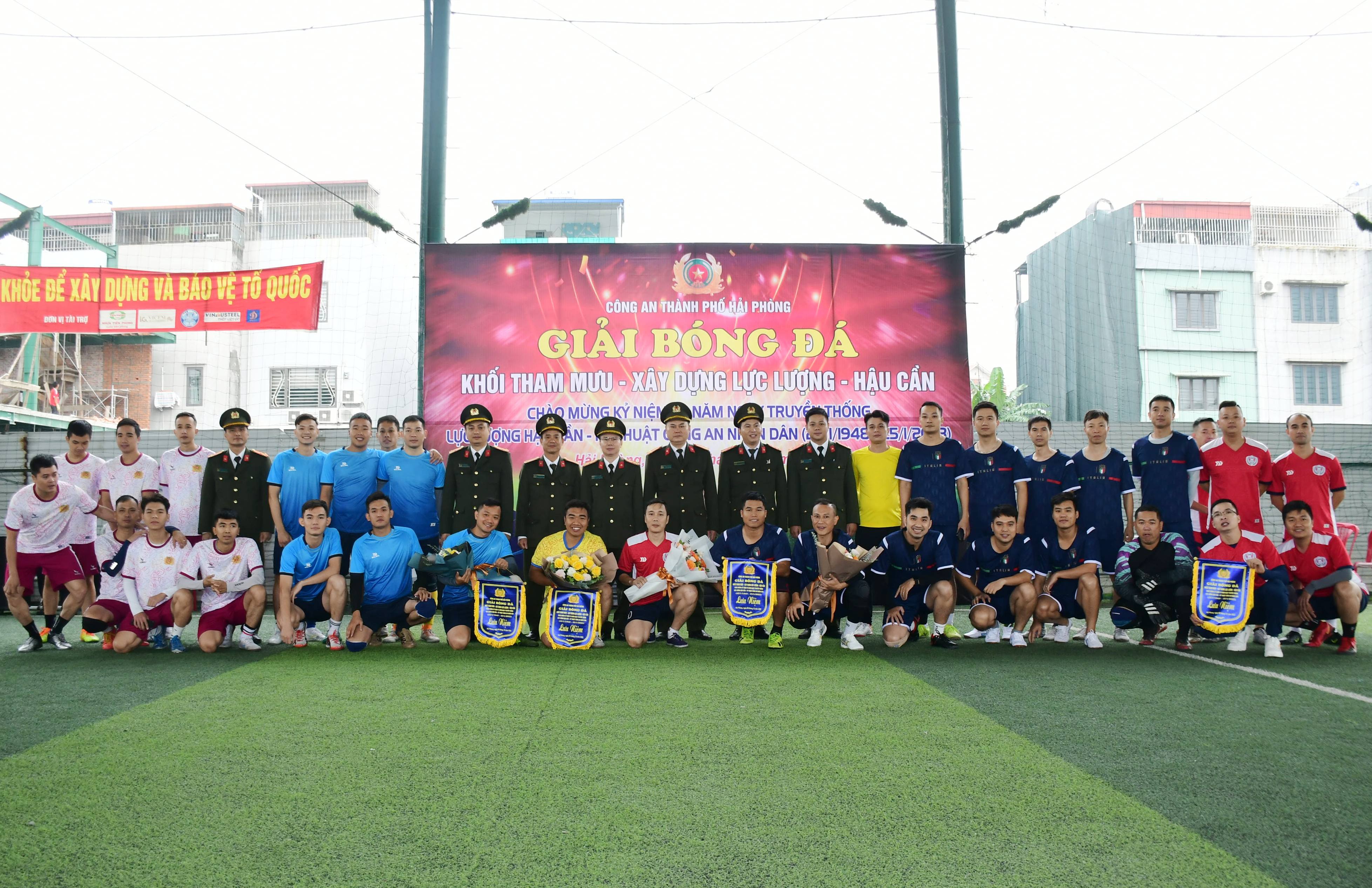 Tổ chức thành công giải bóng đá Khối Tham mưu - Xây dựng lực lượng - Hậu cần năm 2022